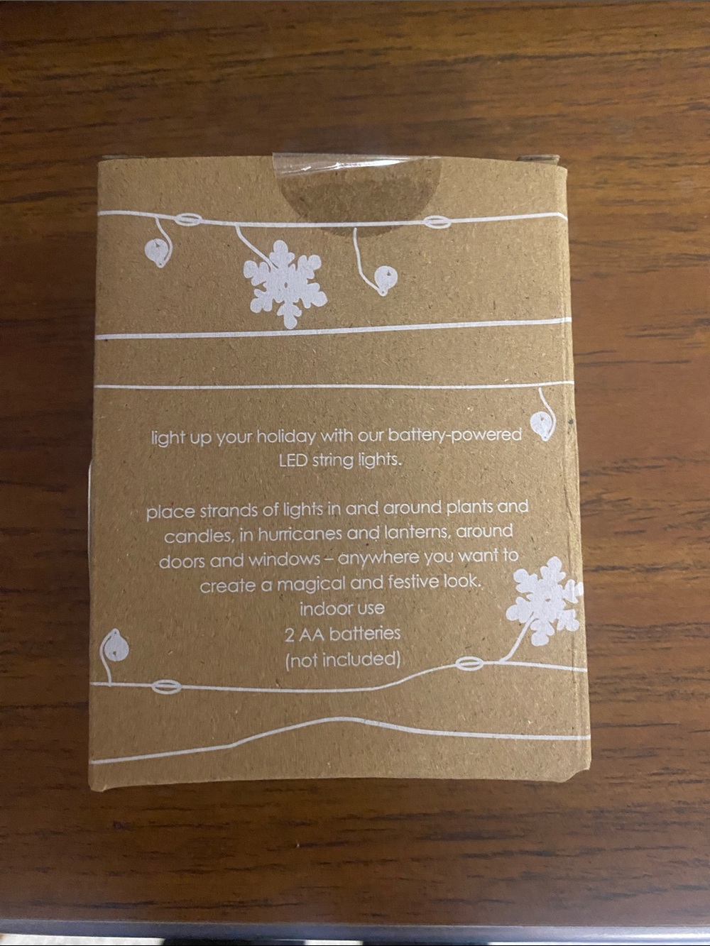 Tag Gold Snowflake LED String Lights - Picture 3 of 7